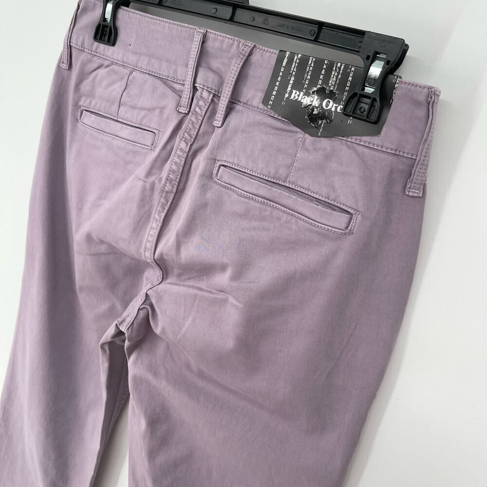 Black Orchid NEW Skinny Jeans Pleats Sz 27 *FLAW* Cuffs Purple Cotton Blend - Picture 5 of 8